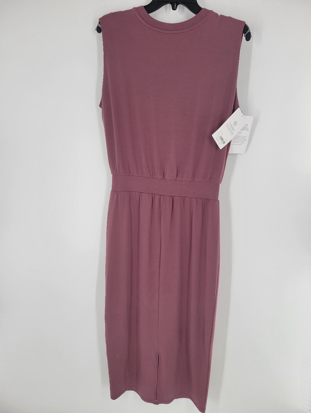 Athleta Santorini Cinch Dress Tawny Rose Pink Jersey Knit Stretch Midi Small New - Picture 6 of 8